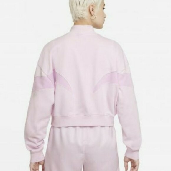 1X PLUS SIZE NIKE Women's Crew neck Sportswear Jacket PINK SWEATSHIRT DM3284-695 - Picture 6 of 11
